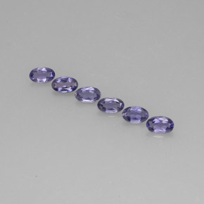1.22 ct Blue Iolite Gemstone, Iolite Gem in Oval Facet Shape for Sale.
