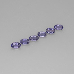 1.22 ct Blue Iolite Stone, Natural Iolite in Oval Facet Shape for Sale