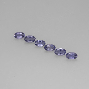 1.21 ct Blue Iolite Gemstone, Iolite Gem in Oval Facet Shape for Sale.