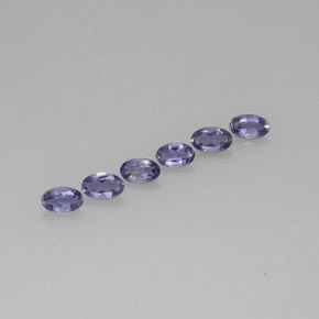 1.21 ct Blue Iolite Stone, Natural Iolite in Oval Facet Shape for Sale
