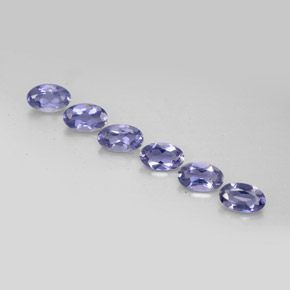 1.15 ct Blue Iolite Gemstone, Iolite Gem in Oval Facet Shape for Sale.