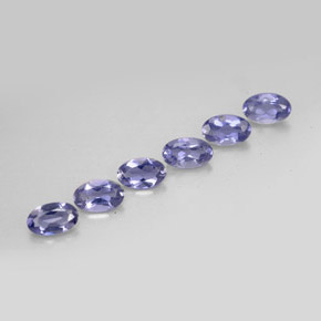 1.15 ct Blue Iolite Stone, Natural Iolite in Oval Facet Shape for Sale