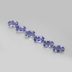 1.23 ct Blue Iolite Gemstone, Iolite Gem in Oval Facet Shape for Sale.