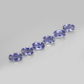 1.23 ct Blue Iolite Stone, Natural Iolite in Oval Facet Shape for Sale