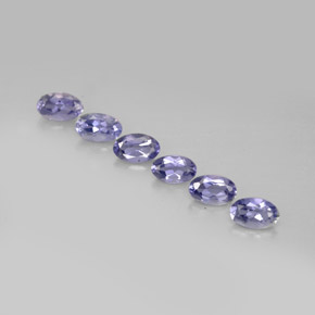 1.23 ct Blue Iolite Gemstone, Iolite Gem in Oval Facet Shape for Sale.