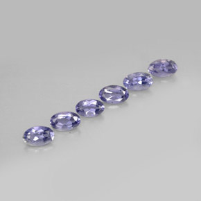 1.23 ct Blue Iolite Stone, Natural Iolite in Oval Facet Shape for Sale