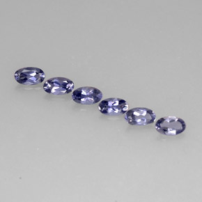1.17 ct Blue Iolite Gemstone, Iolite Gem in Oval Facet Shape for Sale.