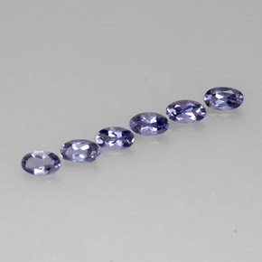 1.17 ct Blue Iolite Stone, Natural Iolite in Oval Facet Shape for Sale
