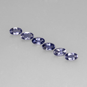 1.05 ct Blue Iolite Gemstone, Iolite Gem in Oval Facet Shape for Sale.