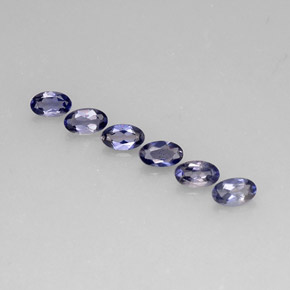 1.17 ct Blue Iolite Gemstone, Iolite Gem in Oval Facet Shape for Sale.