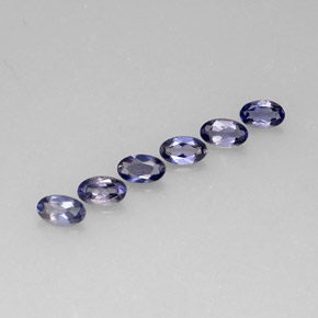 1.17 ct Blue Iolite Stone, Natural Iolite in Oval Facet Shape for Sale