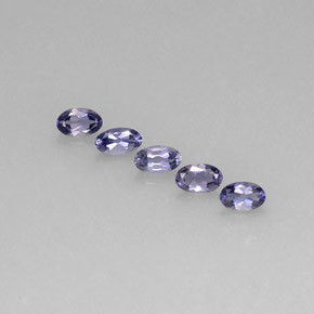 0.97 ct Blue Iolite Gemstone, Iolite Gem in Oval Facet Shape for Sale.