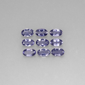 1.55 ct Blue Iolite Gemstone, Iolite Gem in Oval Facet Shape for Sale.