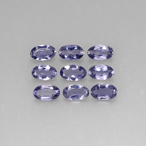 1.55 ct Blue Iolite Stone, Natural Iolite in Oval Facet Shape for Sale