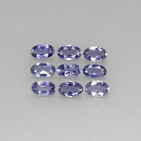 1.37 ct Blue Iolite Stone, Natural Iolite in Oval Facet Shape for Sale