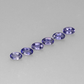 1.09 ct Blue Iolite Stone, Natural Iolite in Oval Facet Shape for Sale