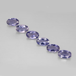 0.95 ct Blue Iolite Gemstone, Iolite Gem in Oval Facet Shape for Sale.