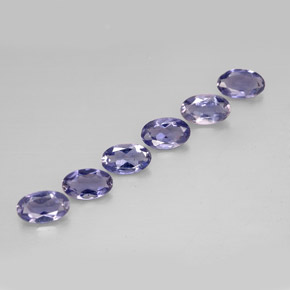 0.95 ct Blue Iolite Stone, Natural Iolite in Oval Facet Shape for Sale