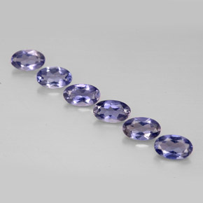 1.14 ct Blue Iolite Gemstone, Iolite Gem in Oval Facet Shape for Sale.