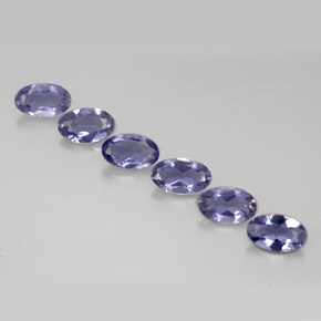 1.13 ct Blue Iolite Gemstone, Iolite Gem in Oval Facet Shape for Sale.