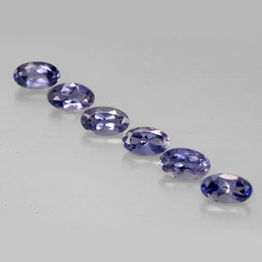 1.18 ct Blue Iolite Gemstone, Iolite Gem in Oval Facet Shape for Sale.