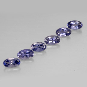 1.18 ct Blue Iolite Stone, Natural Iolite in Oval Facet Shape for Sale