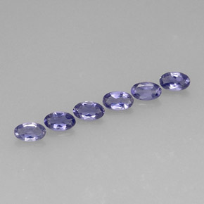 1.19 ct Blue Iolite Gemstone, Iolite Gem in Oval Facet Shape for Sale.