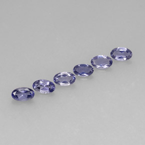 1.20 ct Blue Iolite Gemstone, Iolite Gem in Oval Facet Shape for Sale.