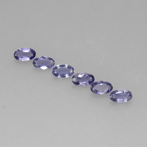 0.94 ct Blue Iolite Gemstone, Iolite Gem in Oval Facet Shape for Sale.