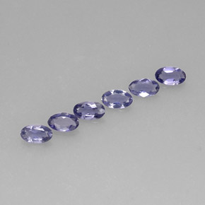 0.94 ct Blue Iolite Stone, Natural Iolite in Oval Facet Shape for Sale