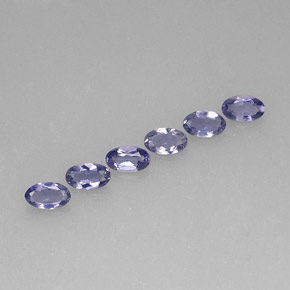 1.04 ct Blue Iolite Gemstone, Iolite Gem in Oval Facet Shape for Sale.