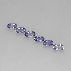 1.08 ct Blue Iolite Gemstone, Iolite Gem in Oval Facet Shape for Sale.
