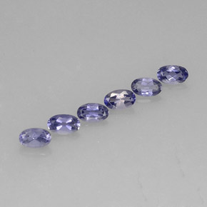 1.34 ct Blue Iolite Gemstone, Iolite Gem in Oval Facet Shape for Sale.