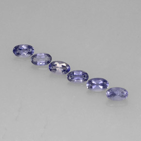 1.34 ct Blue Iolite Stone, Natural Iolite in Oval Facet Shape for Sale