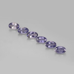 1.21 ct Blue Iolite Gemstone, Iolite Gem in Oval Facet Shape for Sale.