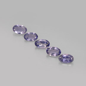 0.99 ct Blue Iolite Gemstone, Iolite Gem in Oval Facet Shape for Sale.