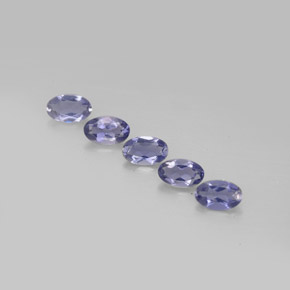 0.92 ct Blue Iolite Gemstone, Iolite Gem in Oval Facet Shape for Sale.
