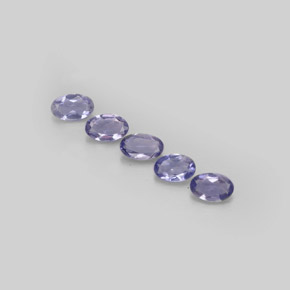 0.81 ct Blue Iolite Gemstone, Iolite Gem in Oval Facet Shape for Sale.