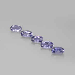 0.98 ct Blue Iolite Gemstone, Iolite Gem in Oval Facet Shape for Sale.