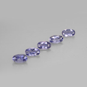 0.98 ct Blue Iolite Stone, Natural Iolite in Oval Facet Shape for Sale