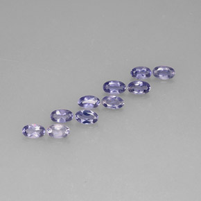 2.01 ct Blue Iolite Stone, Natural Iolite in Oval Facet Shape for Sale