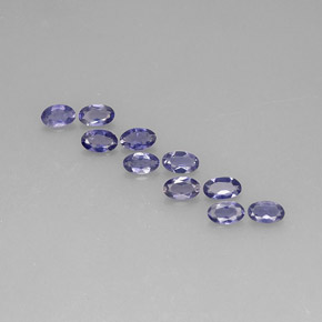 1.71 ct Blue Iolite Stone, Natural Iolite in Oval Facet Shape for Sale