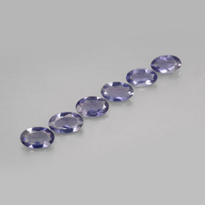 0.95 ct Blue Iolite Stone, Natural Iolite in Oval Facet Shape for Sale