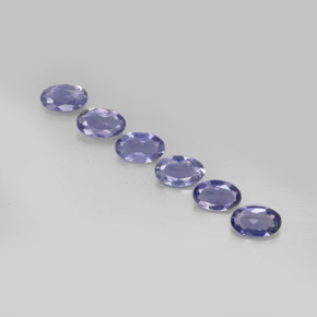 0.97 ct Blue Iolite Gemstone, Iolite Gem in Oval Facet Shape for Sale.
