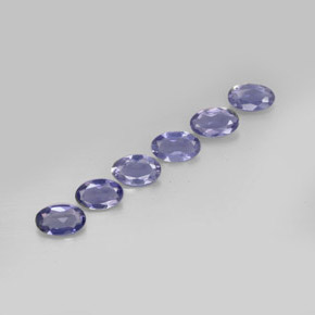 0.97 ct Blue Iolite Stone, Natural Iolite in Oval Facet Shape for Sale