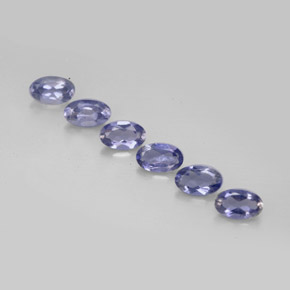 1.21 ct Blue Iolite Gemstone, Iolite Gem in Oval Facet Shape for Sale.
