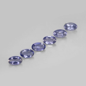 1.21 ct Blue Iolite Stone, Natural Iolite in Oval Facet Shape for Sale