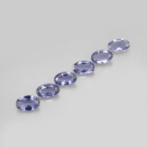 0.98 ct Blue Iolite Stone, Natural Iolite in Oval Facet Shape for Sale