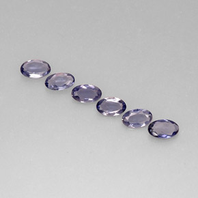 0.96 ct Blue Iolite Gemstone, Iolite Gem in Oval Facet Shape for Sale.