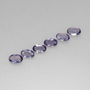 0.96 ct Blue Iolite Stone, Natural Iolite in Oval Facet Shape for Sale